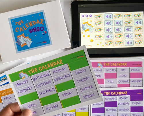 Imagen 4 de 6 de Juego De Mesa Educativo En Inglés The Calendar El Calendario