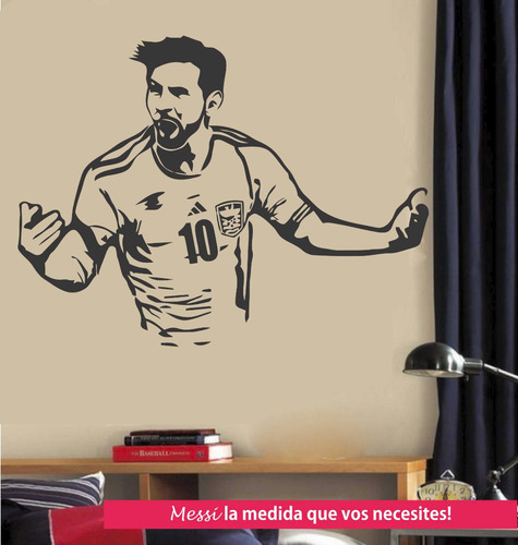 Vinilo Decorativo Messi Medida 60 X 40 Cms