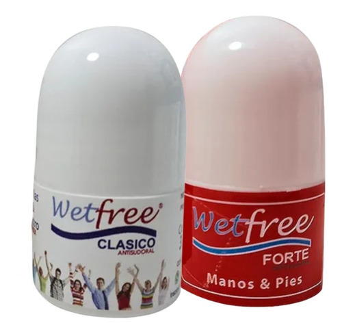 Antitranspirante Desodorante Wetfree Clasico + Wetfree Forte