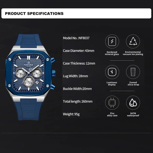 X Naviforce Relojes De Pulsera De Cuarzo For Hombre, Pulsera