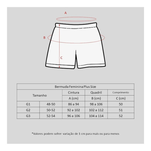 Kit 5 Bermudas Plus Size Heide Ribeiro Leg Basic Academia