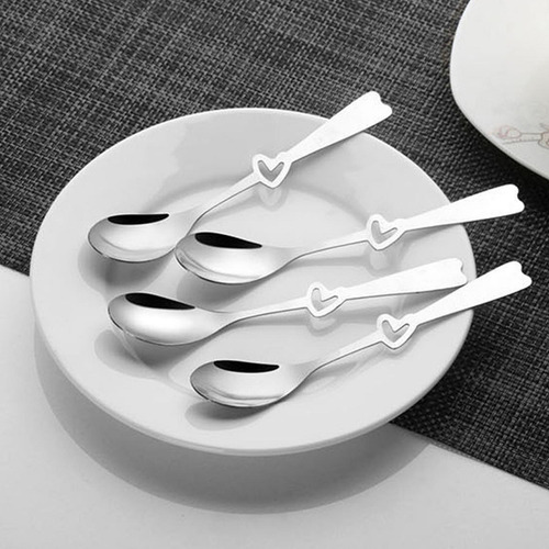Tenedor De Cuchara De Postre Cucharas De Corazón Para Café C