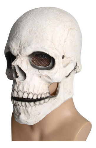 Máscara De Calavera De Terror Con Casco De Esqueleto
