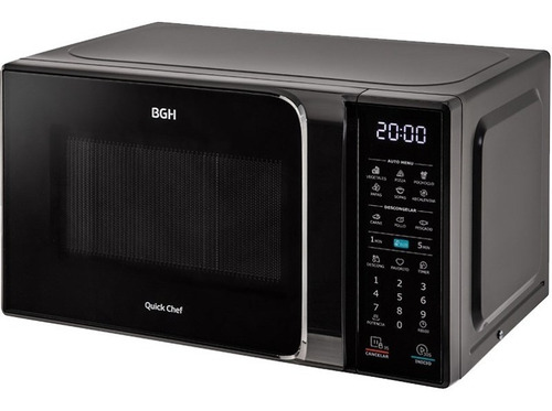 Imagen 3 de 7 de Microondas Bgh B120dn20 20 Litros 700 Watts Digital Negro