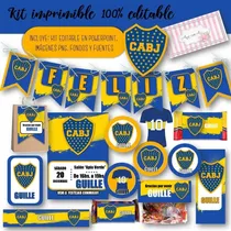 Comprar Kit Imprimible Futbol Mod.12 100% Editable Boca Juniors