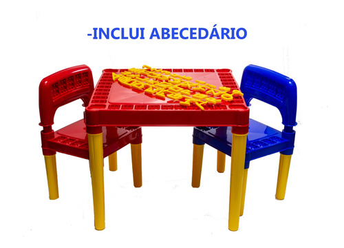 Mesa Tritec + Hora Rush Desenho Magico Infantil P/ 4 5 6 Ano