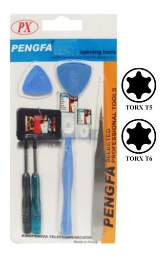 Destornillador Torx T5 T6 Juego Herramientas Con Pinza Y Uña