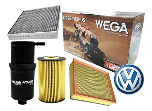 Kit 4 Filtros Vw Amarok 2.0 Td Con Purgador 2010 A 2015