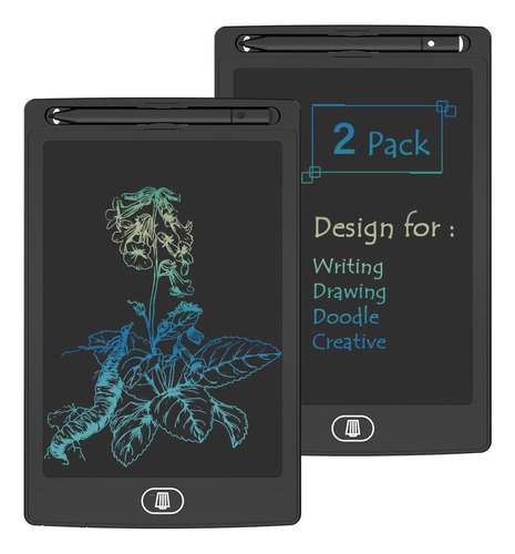[paquete 2] Tableta Escritura Lcd Colorida Reutilizable 8,5