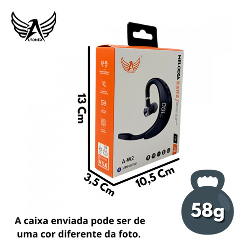 Fone Bluetooth A-w2 Com Microfone - Conforto Total Única