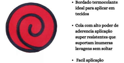 Patch Bordado Termocolante Naruto - Símbolo Uzumaki