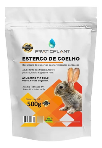 Adubo Orgânico De Coelho Premium 500g