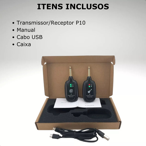 Transmisor Y Receptor Inalámbrico P10 Para Guitarra, Bajo C