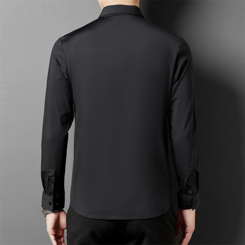 Camisa Elástica Antiarrugas Para Hombre, Camisas Camisas De
