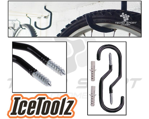Imagen 3 de 8 de Gancho Colgar Bicicleta Pared Techo Soporte Organizador X 3