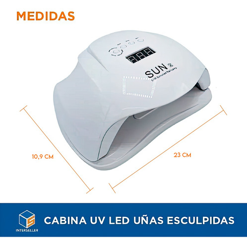 Imagen 3 de 10 de Cabina Uñas Uv Led Sun X5 80w Semipermanente Esculpidas
