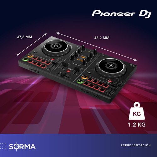 Imagen 5 de 10 de Controlador Consola Mezcladora Dj Pioneer Ddj-200 Usb-b