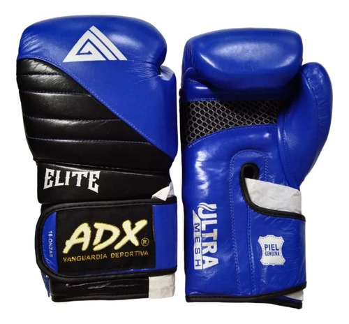 Guantes Box Adx Cierre De Contacto Mod Elite Rojos 14 Oz.