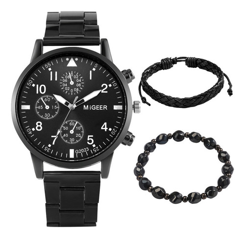 Set De Reloj De Cuarzo Para Hombre, Pulsera Y Regalo