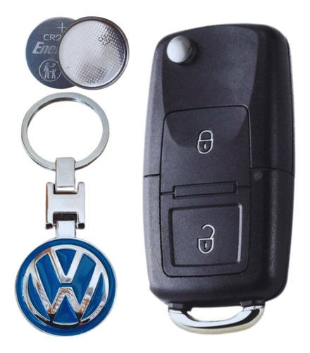 Carcasa Llave Volkswagen Polo,pasat,bora,golf,+pila+llavero.