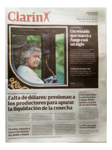 Diario Clarin Muerte Reina Isabel Ii De Gran Bretaña 