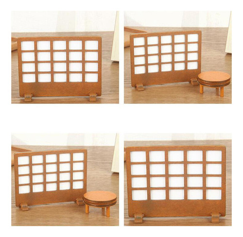 6 Pantalla De Casa De Muñecas De Estilo Retro, Muebles A