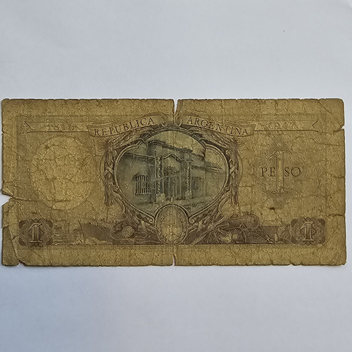 Cédula 1 Peso 1947 Argentina - Cédula Antiga Original (Usado)