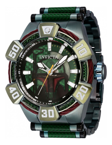 Reloj Invicta 40974 Multicolor Hombre Color de la correa Verde Color del bisel Verde/Rojo Color del fondo Verde