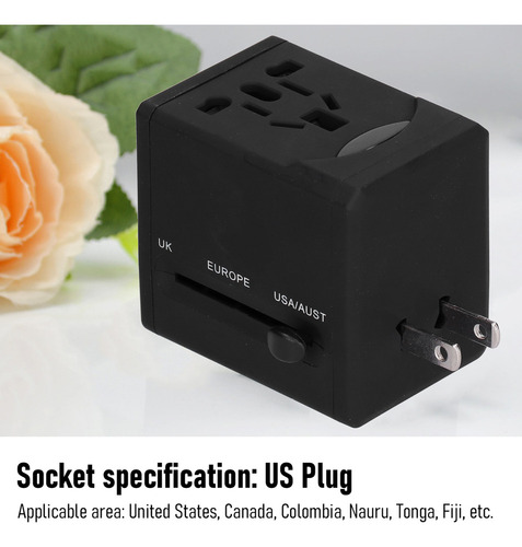Adaptador De Viaje Multifunción, Convertidor De Corriente In