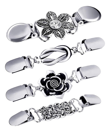 4x Suéter Pinzas Para Chal Cárdigan Broche Accesorio