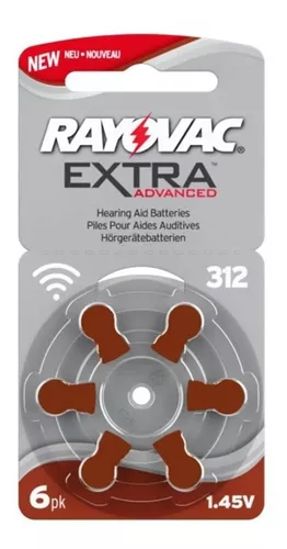 MrBatt® • Pilas para audífonos Rayovac Extra tipo 312 PR41 1.45V envío  gratis