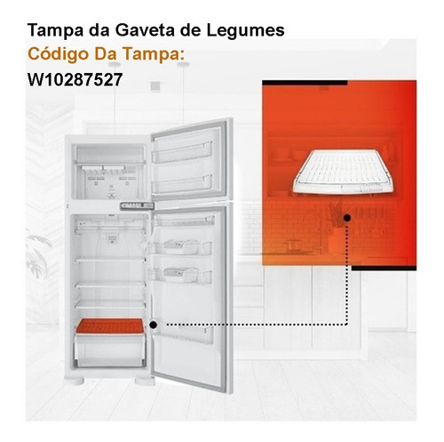 Kit Tampa+forma Gelo+frontal Geladeira Brastemp Brm39e