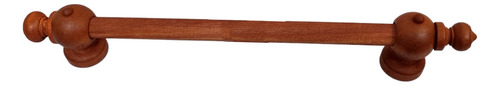 Kit Barral Madera Cedro 22mm X 1,4mt P/ Cortina C/ Soportes