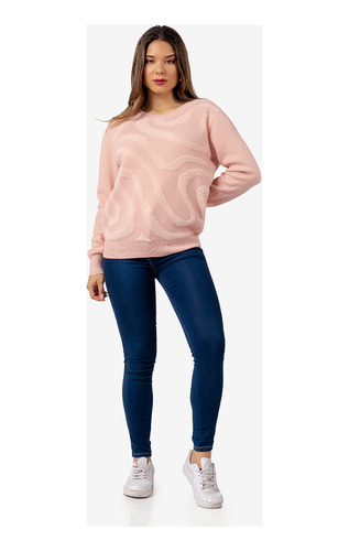 Sueter Polera Mujer De Cashemira Color Palo Rosa