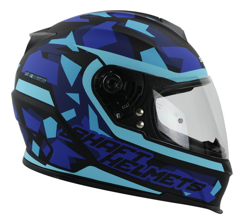 Casco Shaft Sh502 Azul Mate Forged Cerrado