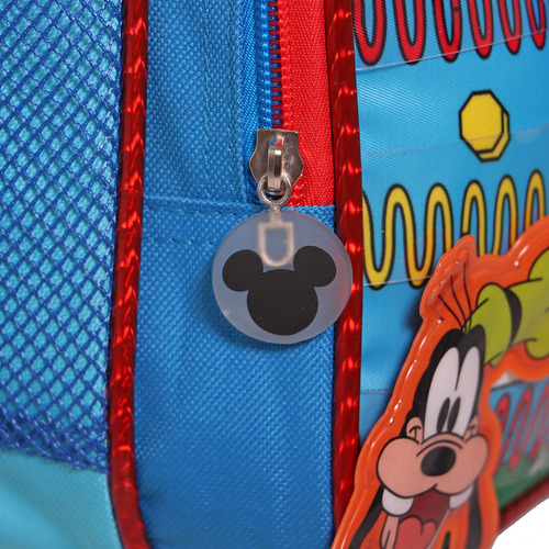 Mochila Mickey Mouse Original Ruz Kinder Con Ruedas Azul Liso