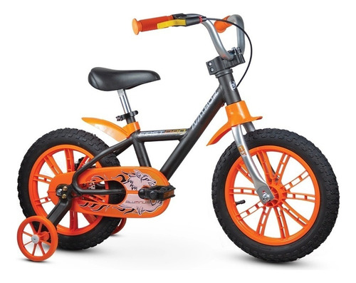 Bicicleta Infantil Aro 14 Aluminio First Pro Rodinhas 4 Anos Cor Preto