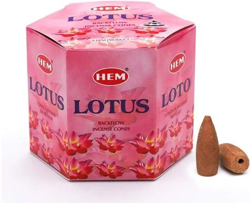 Incienso Cono Reflujo Caja X 40 Unds Hem Aromas Surtidos Fragancia flor loto