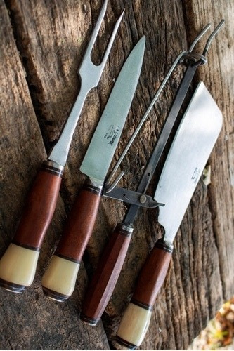 Cuchillos Para Asado Kit Artesanal 5 Piezas