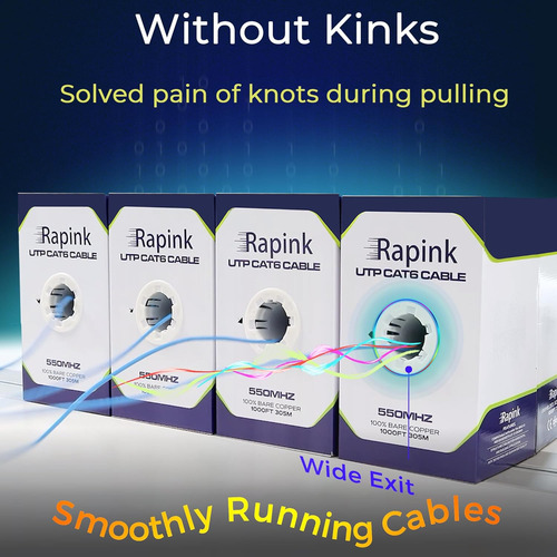 Cable Ethernet Cat6 Rapink De 1000 Pies, Cable Ethernet C...