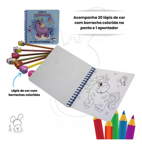 Unicórnios e Amigos - Livro para Colorir Com Lápis