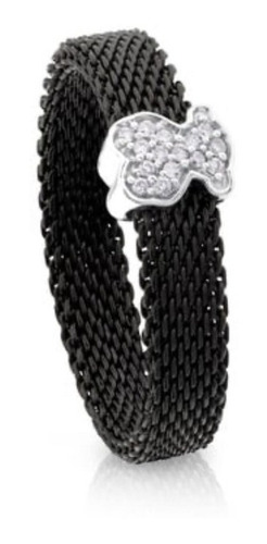 Anillo Mujer Icon Mesh De Acero Negro 613105010 (Usado)