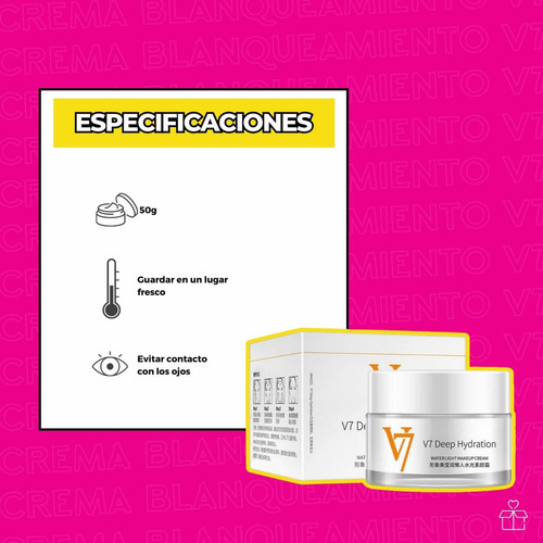 Crema Blanqueamiento V7 Deep Hydration And Whitening