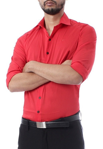 Imagen 1 de 6 de Camisa Manga Larga Entallada Slim Fit Hombre No End 35101