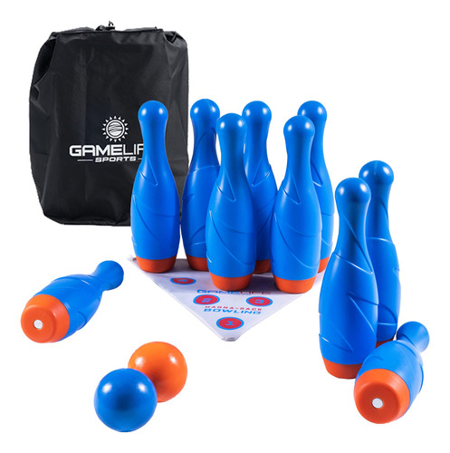 Magnarack Bowling Con 10 Bolos 2 Bolas Y Tapete De Juego Nombre Del Diseño