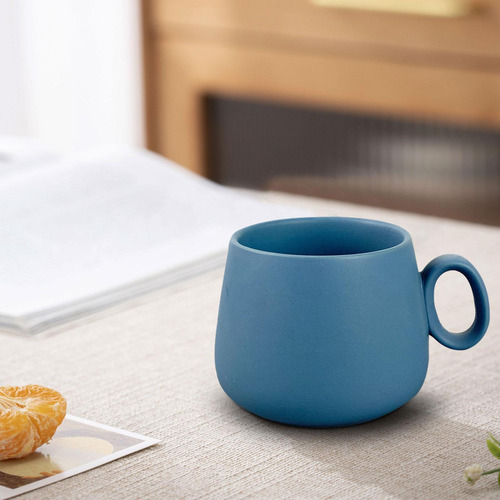 Taza De Café De Gres Hecha A Mano Con Diseño De Mango
