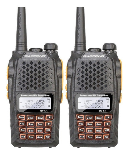 Kit 2 Radio Ht Walk Talk Dual Band Uhf Vhf Fm Baofeng Uv6r