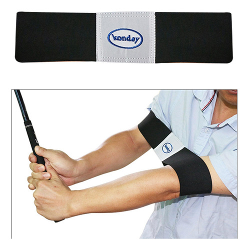 Swing De Golf Banda Elástica Para Brazo Corrección Negro
