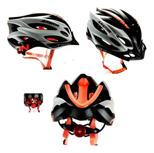 Casco Ciclismo Armor On Trail Bicicletas Ruta Mtb Luz Integr