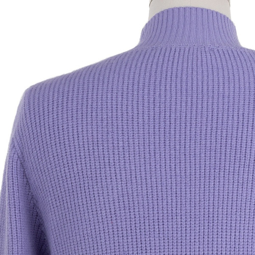 Imagen 6 de 7 de Sueter Cerrado Cuello Alto Tejido Cadena Fino Stretch Suave.